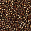 Miyuki Delica Seed Bead 11/0 Silver Lined Brown 2-inch Tube DB150