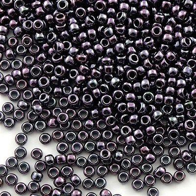 50g toho Round Seed Bead 8/0 Metallic Purple Iris (90)