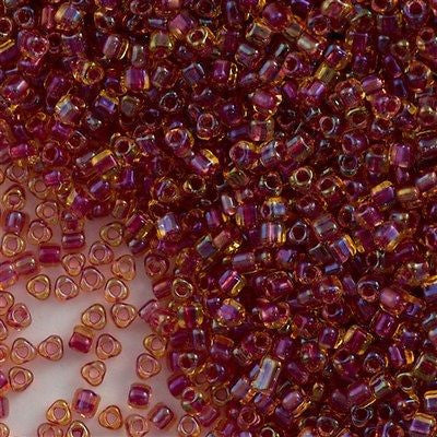 Miyuki Triangle Seed Bead 10/0 Berry Lined Topaz 24g Tube (1163)