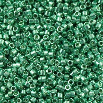 Miyuki Delica Seed Bead 11/0 Galvanized Dark Mint Green 2-inch Tube DB426