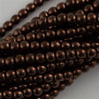 200 Czech 4mm Pressed Glass Round Beads Dark Bronze (14415)