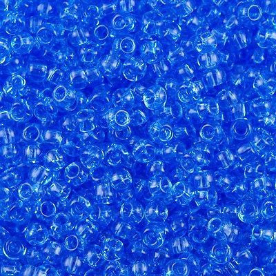 Toho Round Seed Bead 8/0 Transparent Light Sapphire 2.5-inch tube (13)