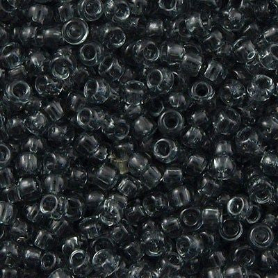 Toho Round Seed Bead 8/0 Transparent Smoke Gray 5.5-inch tube (9B)