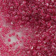 Miyuki Triangle Seed Bead 10/0 Inside Color Lined Sparkle Rose 10g (1553)