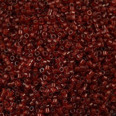 Miyuki Delica Seed Bead 11/0 Amber Inside Color Lined Cinnamon 7.5g Tube DB1392