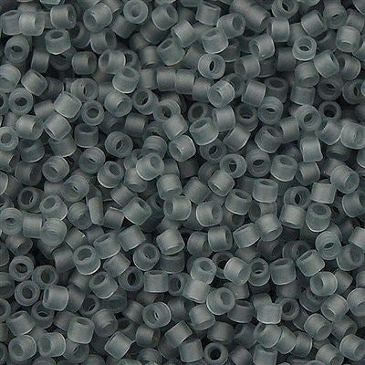 Miyuki Delica Seed Bead 11/0 Matte Transparent Grey 2-inch Tube DB749