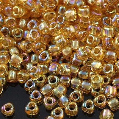 Miyuki Triangle Seed Bead 8/0 Light Gold AB 23g Tube (1152)