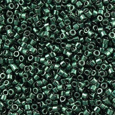 25g Miyuki Delica Seed Bead 11/0 Nickel Plated Dyed Dark Teal DB458