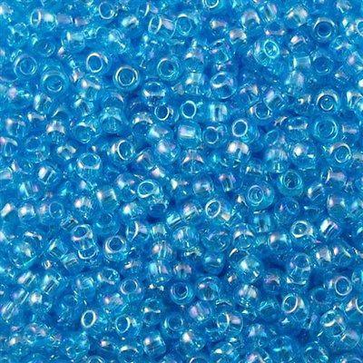 50g toho Round Seed Bead 8/0 Transparent Caribbean AB (163)