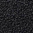 50g toho Round Seed Bead 8/0 Opaque Matte Black (49F)