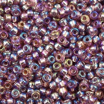 50g Miyuki Round Seed Bead 11/0 Silver Lined Smoke Amethyst AB 11-1012