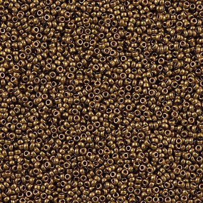 Miyuki Round Seed Bead 15/0 Metallic Light Bronze 2-inch Tube (457L)