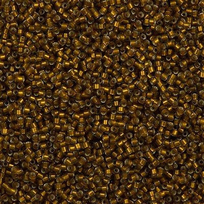 Miyuki Delica Seed Bead 11/0 Silver Glazed Light Brown 2-inch Tube DB1681