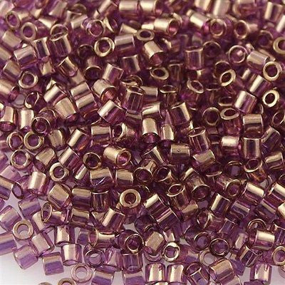 Miyuki Delica Seed Bead 8/0 Transparent Amethyst Gold Luster 6.7g Tube DBL108