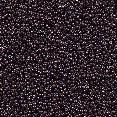 Miyuki Round Seed Bead 15/0 Dark Amethyst Gold Luster 2-inch Tube (308)