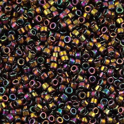 Miyuki Delica Seed Bead 11/0 Metallic Bronze AB 2-inch Tube DB23