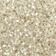 50g Miyuki Round Seed Bead 11/0 Semi-Matte Silver Lined Crystal (1901)