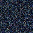 Miyuki Round Seed Bead 15/0 Opaque Matte Black AB 2-inch Tube (401FR)