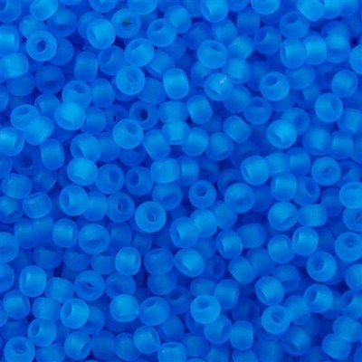 Toho Round Seed Bead 11/0 Transparent Matte Dark Aqua 2.5-inch Tube (3CF)