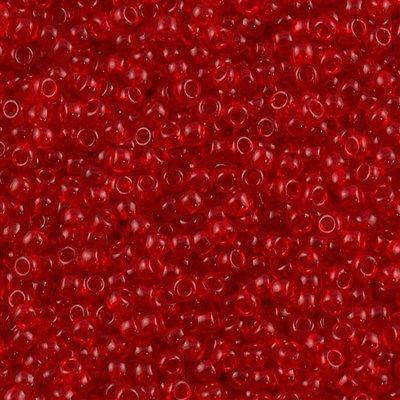 50g toho Round Seed Bead 8/0 Transparent Ruby (5B)