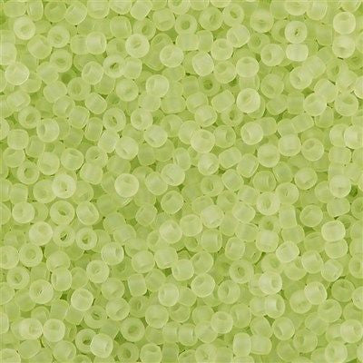 Toho Round Seed Bead 8/0 Transparent Matte Citrus Spritz 2.5-inch tube (15F)