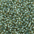 50g toho Round Seed Bead 8/0 Inside Color Lined Sea Foam Topaz (952)