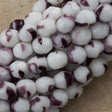 50 Czech Fire Polished 6mm Round Bead White Amethyst (08293)