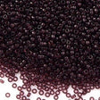 Toho Round Seed Bead 15/0 Transparent Dark Amethyst 2.5-inch Tube (6C)