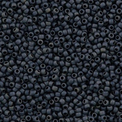 Toho Round Seed Bead 15/0 Matte Slate Blue 2.5-inch Tube (612)