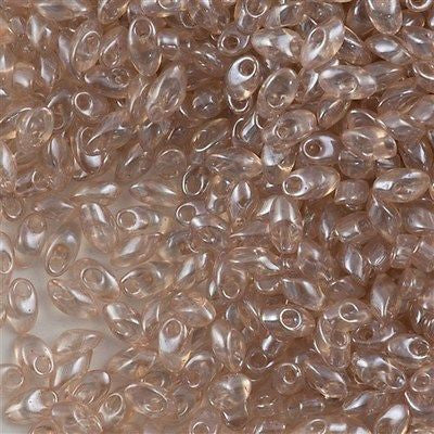 Miyuki Long Magatama Seed Bead Transparent Light Tan 15g LM-3502