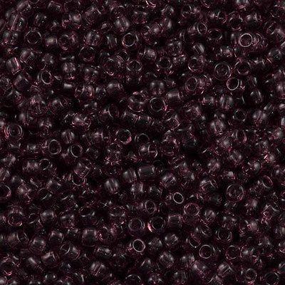 50g Toho Round Seed Beads 6/0 Transparent Medium Amethyst (0006B)