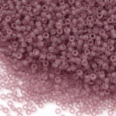 Toho Round Seed Bead 15/0 Transparent Matte Amethyst 2.5-inch Tube (6F)