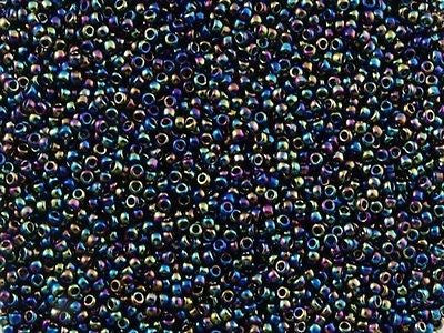 Toho Round Seed Bead 15/0 Metallic Abalone Iris 2.5-inch Tube (86)