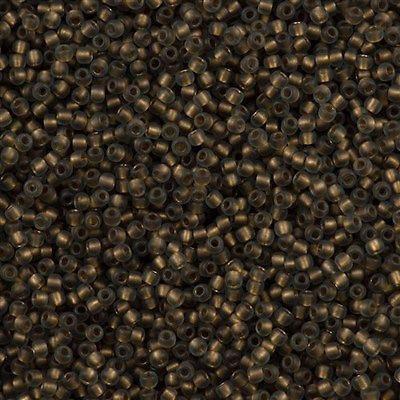 50g Toho Round Seed Bead 11/0 Inside Color Lined Matte Black Diamond (999F)