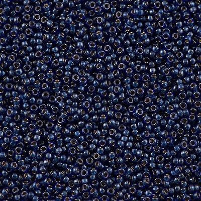 Miyuki Round Seed Bead 15/0 Lined Cobalt Luster 2-inch Tube (2244)