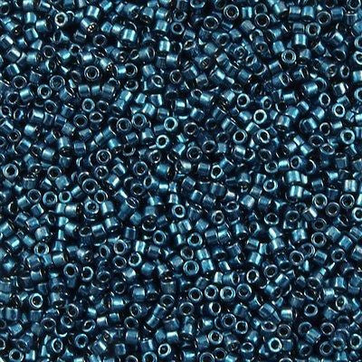 25g Miyuki Delica seed bead 11/0 Nickel Plated Dyed Midnight Aqua DB459