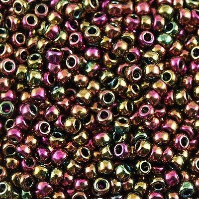 Toho Round Seed Bead 8/0 Bronze Plum Iris 5.5-inch tube (509)