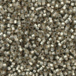 Miyuki Delica Seed Bead 11/0 Opal Silver Lined Dyed Taupe 2-inch Tube DB630