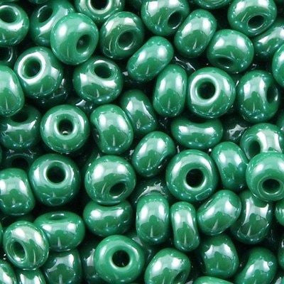 Rocaille Seed Beads, 3 mm, 8/0 , 0,6-1,0 mm, Green Oil, 25 G, 1 Pack