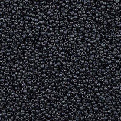 Miyuki Round Seed Bead 15/0 Matte Metallic Slate 2-inch Tube (2065)