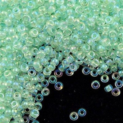 Miyuki Round Seed Bead 11/0 Inside Color Lined Light Mint AB 22g Tube (271)