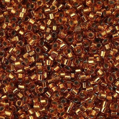 Miyuki Delica Seed Bead 11/0 Transparent Copper Lined Light Bronze 2-inch Tube DB181