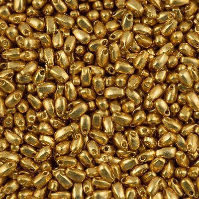 Miyuki Long Drop Seed Bead Duracoat Galvanized Gold 10g (4202)