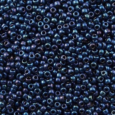 Toho Round Seed Beads 6/0 Metallic Navy Iris 5.5-inch tube (88)