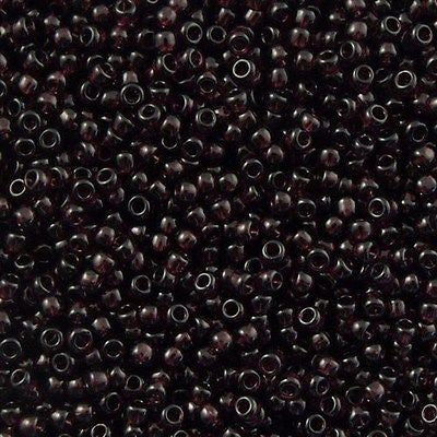 Toho Round Seed Bead 11/0 Transparent Dark Amethyst 2.5-inch Tube (6C)