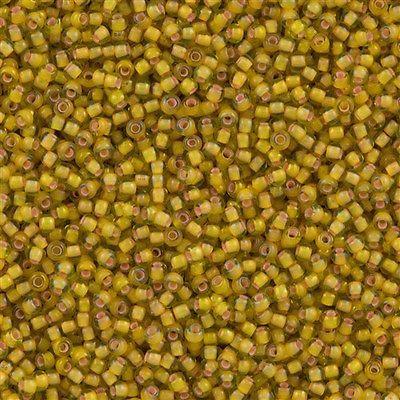 50g Toho Round Seed Beads 11/0 Inside Color Lined Lemon Lime (302)