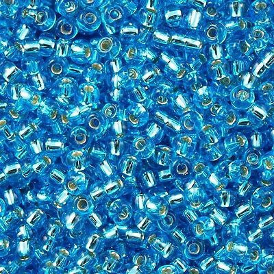 Miyuki Round Seed Bead 11/0 Silver Lined Dark Aqua 22g Tube (2429)