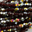 100 Czech Fire Polished 4mm Round Bead Ruby Marea (90100MA)