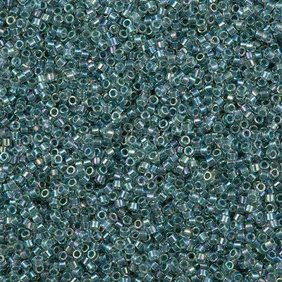 Miyuki Delica Seed Bead 11/0 Inside Dyed Color Light Seafoam AB 2-inch Tube DB84