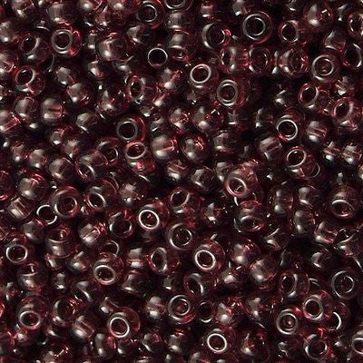 Miyuki Round Seed Bead 6/0 Transparent Dark Amethyst 20g Tube (153)